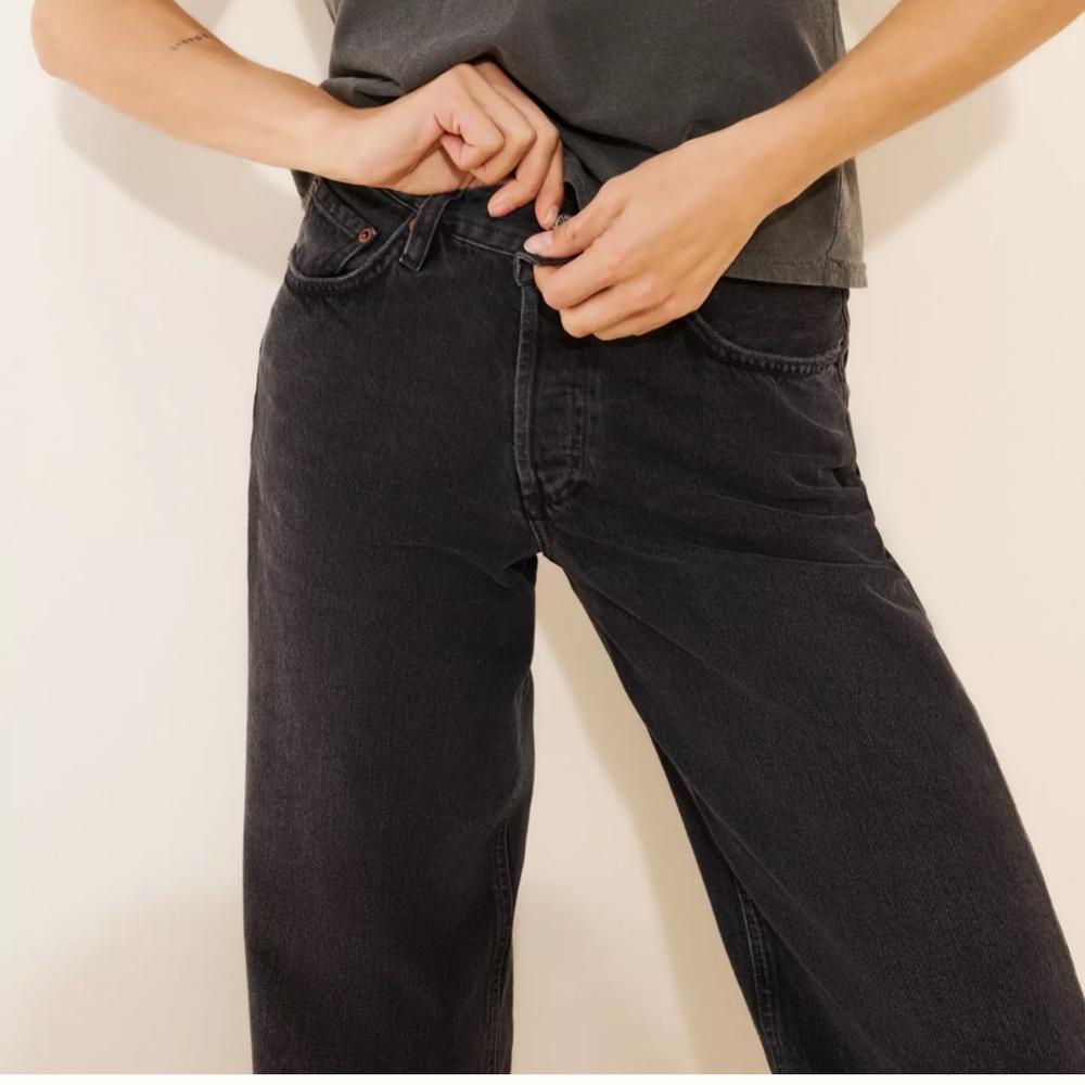 Agolde V Waist Baggy Jean in Black